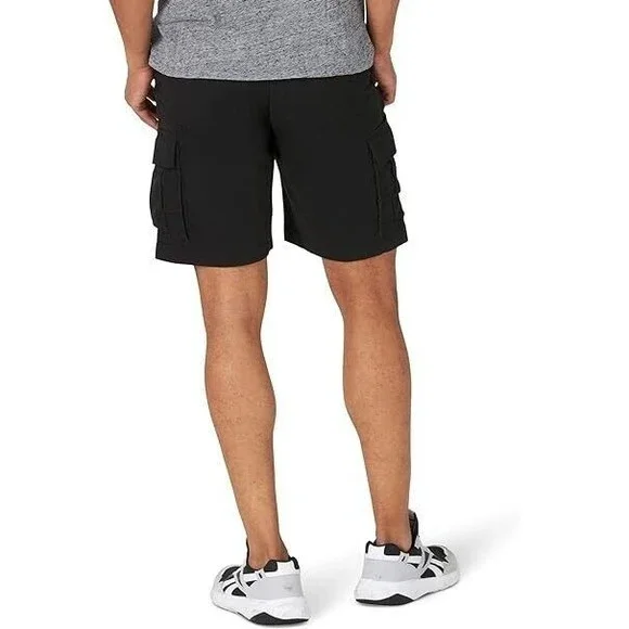 Lee Extreme Motion Carolina Cargo Shorts Mens 29 Black Cotton Stretch NEW